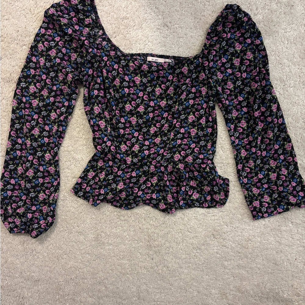 Floral Puff Sleeve Top